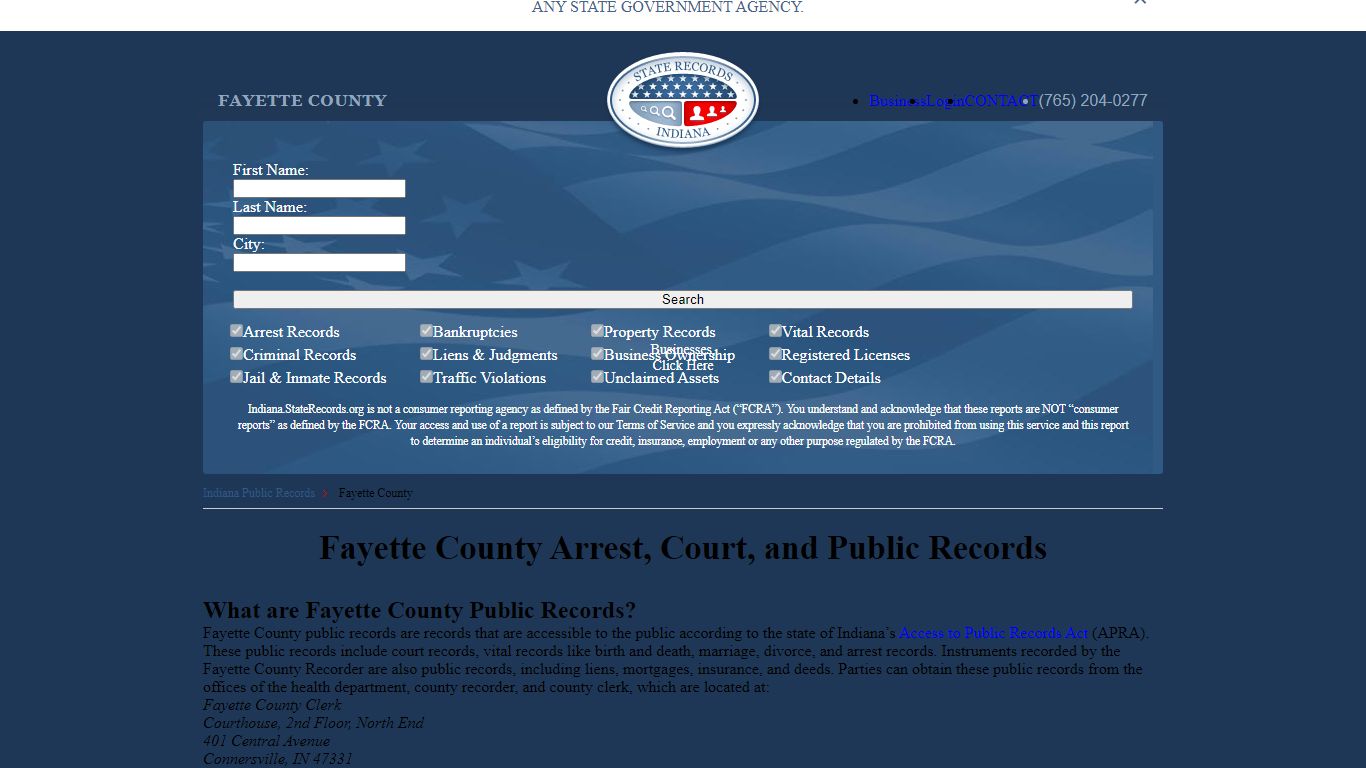 Fayette County Arrest, Court, and Public Records